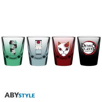 DEMON SLAYER - Shot Glass "Symbols" Alle markanten Symbole des Animes sind auf diesem großen Satz Demon Slayer Shooters von ABYstyle!